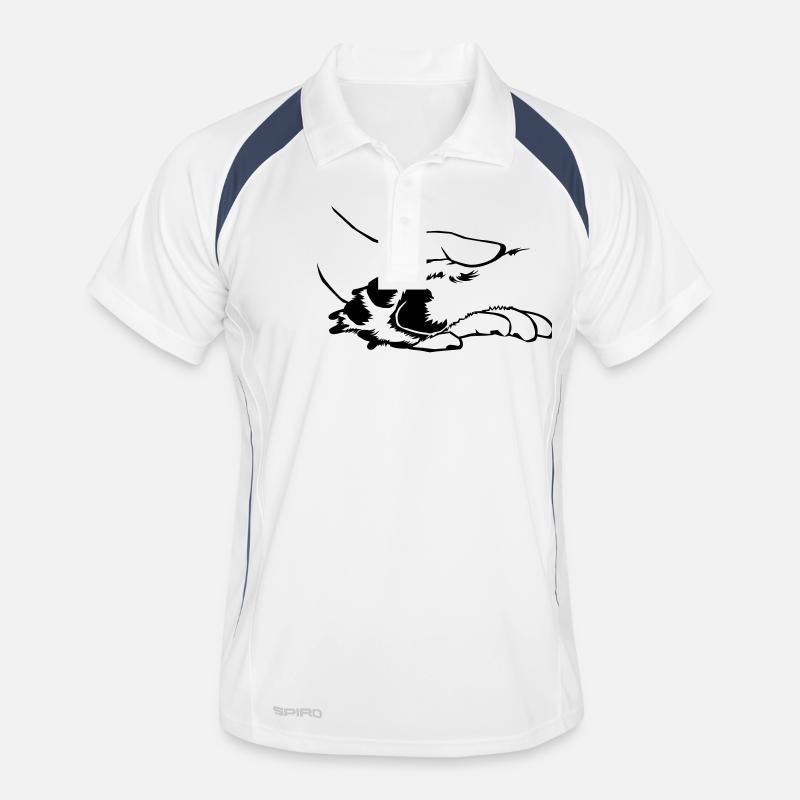 Hund in Hand Männer Polo atmungsaktiv