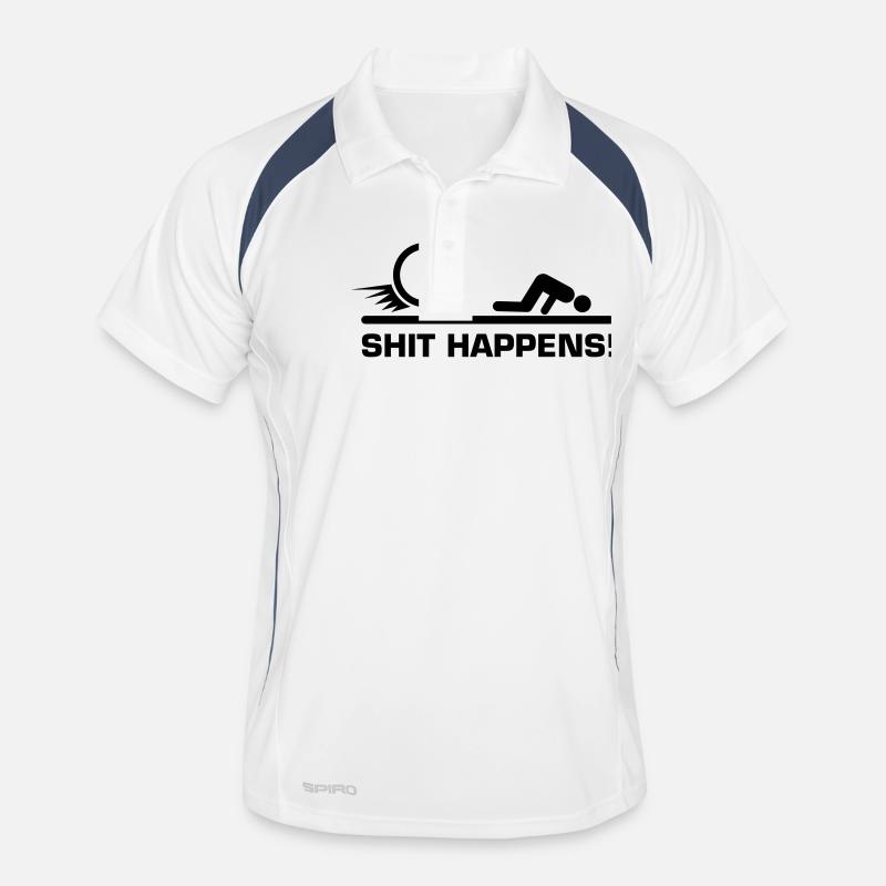 shit_happens_rollstuhl Men's Polo breathable