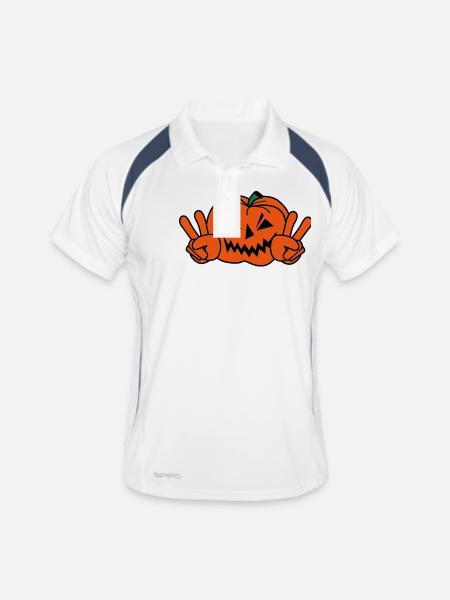 Halloween - Polo respirant Homme - blanc/marine - Devant