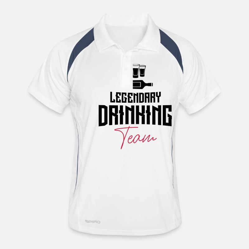 drinking team legendary shots Männer Polo atmungsaktiv