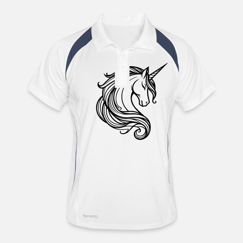 Einhorn Männer Polo atmungsaktiv