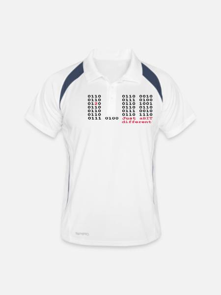 just a BIT different (2) - Men's Polo breathable - white/navy - Front