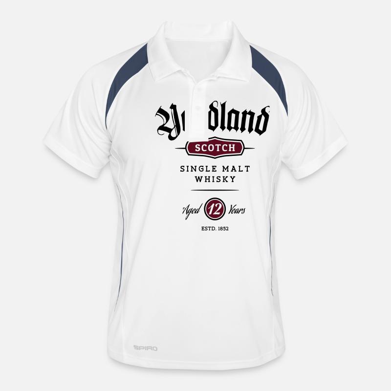Yardland Scoth - Männer Polo atmungsaktiv - Weiß/Navy