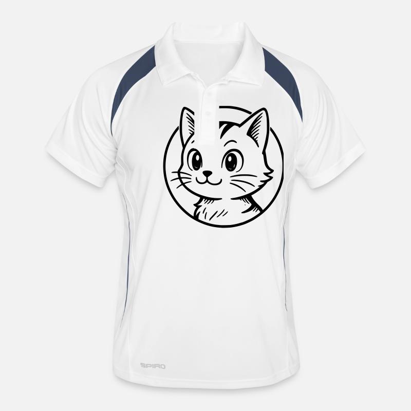 Katze Männer Polo atmungsaktiv