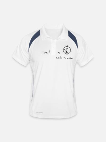 amant de gâteau - Polo respirant Homme - blanc/marine - Devant
