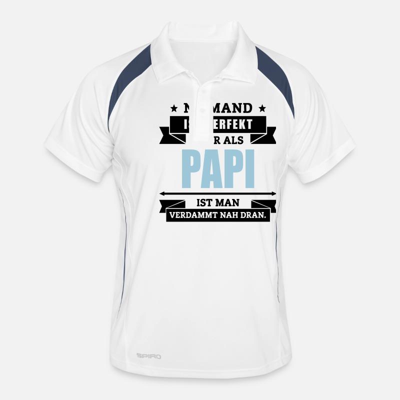 Funshirt Papi Männer Polo atmungsaktiv