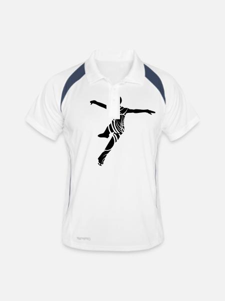 Ice Skating - Polo respirant Homme - blanc/marine