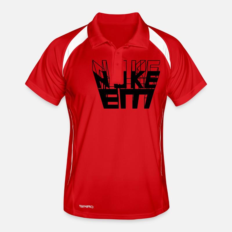 Nuke Em 3D text Men's Polo breathable