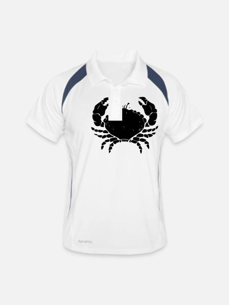 crab - Men's Polo breathable - white/navy - Front