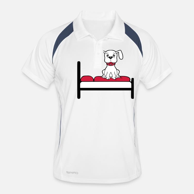 Chien Sur Le Lit Détendu Dormir Chambre Mignon Polo respirant Homme