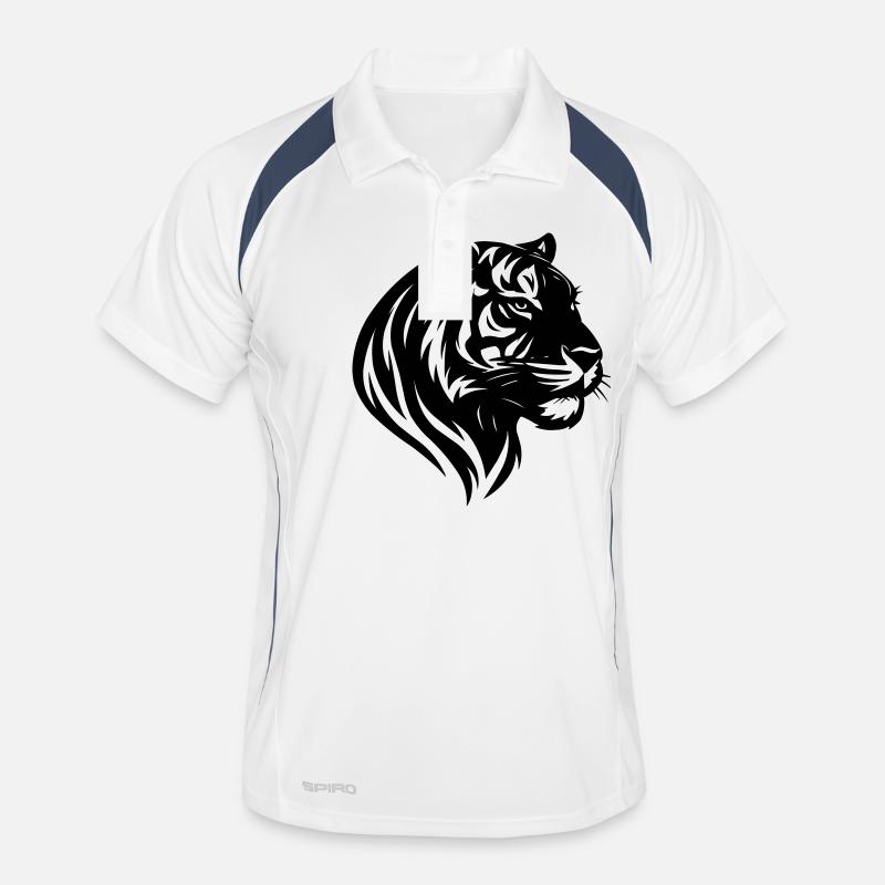 Tête de tigre Tribal Polo respirant Homme
