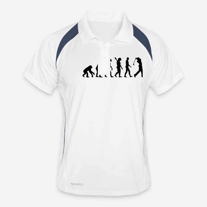 Evolution Golf - Men's Polo breathable - white/navy