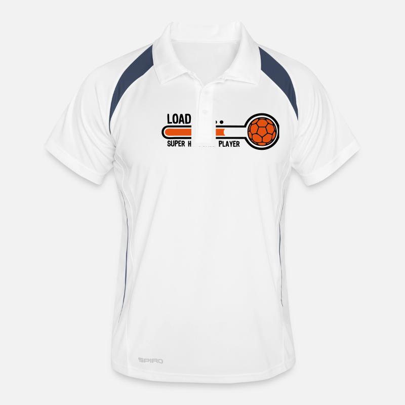 handball loading super player1 - Polo respirant Homme - blanc/marine