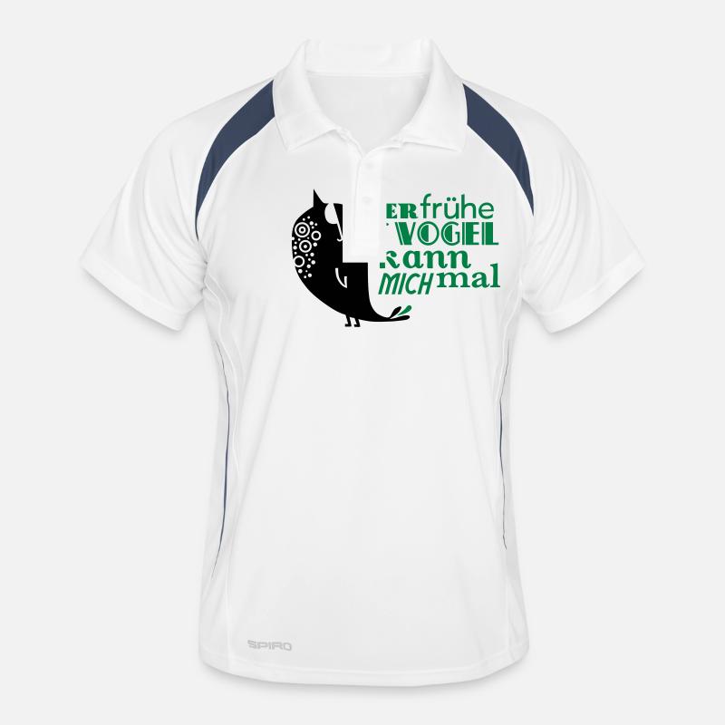 Der frühe Vogel kann mich mal Männer Polo atmungsaktiv