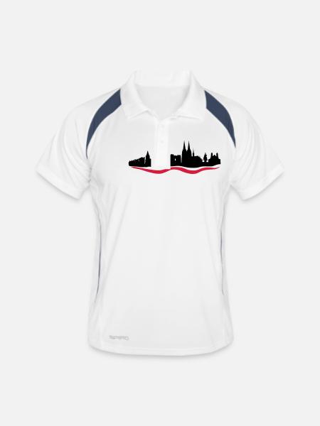 Cologne Skyline - Men's Polo breathable - white/navy - Front