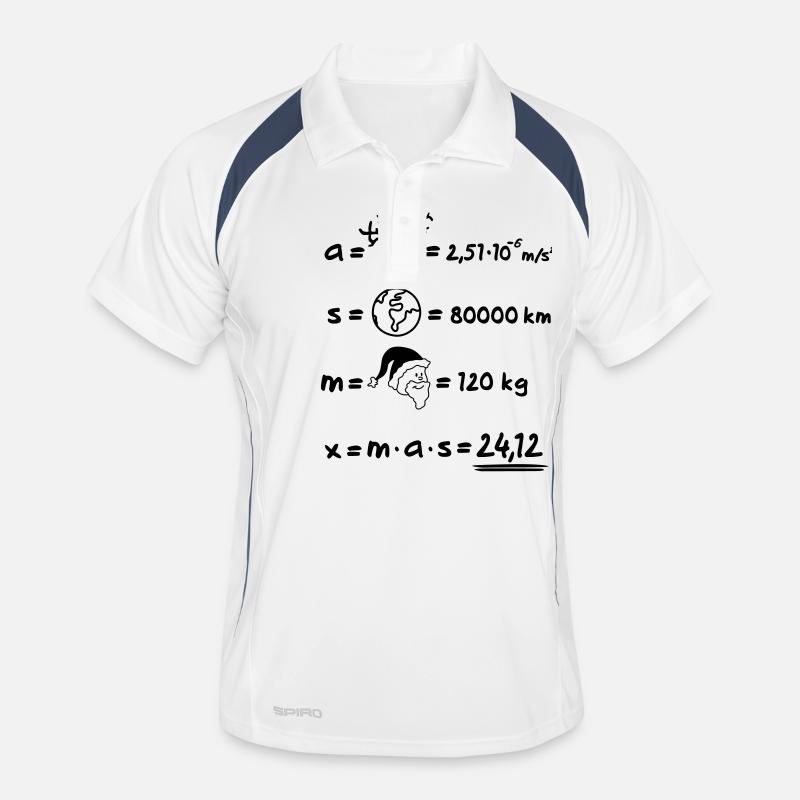 XMAS Formular - Männer Polo atmungsaktiv - Weiß/Navy