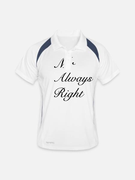 Mr Right - Men's Polo breathable - white/navy - Front