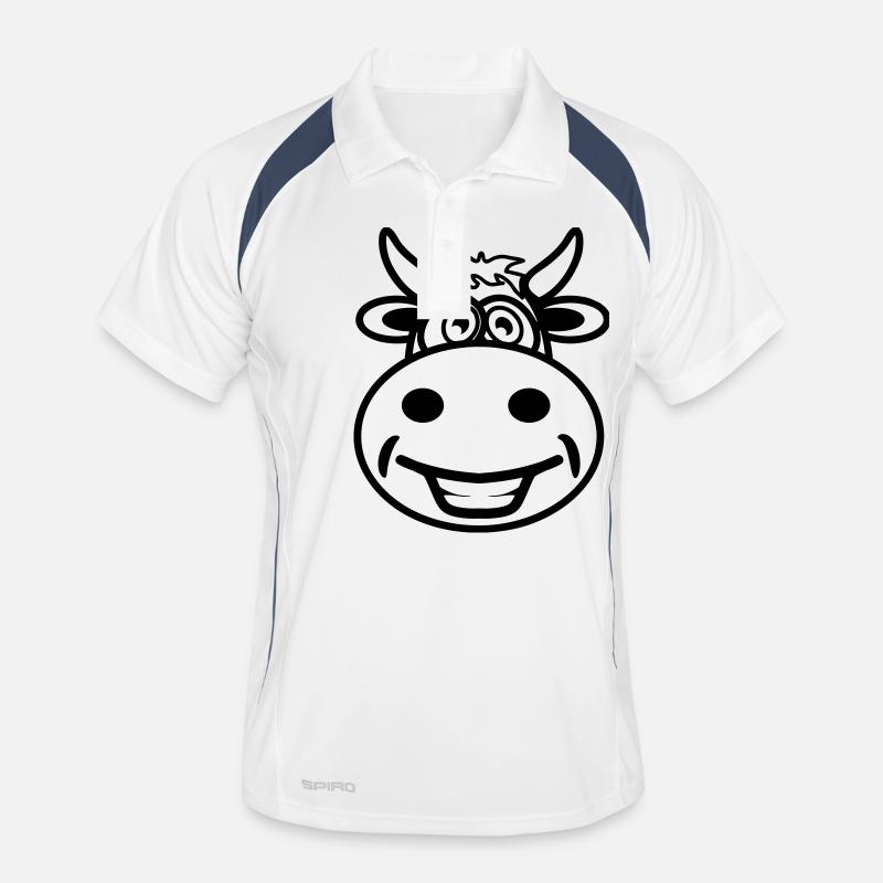 Vache drôle mignon Polo respirant Homme
