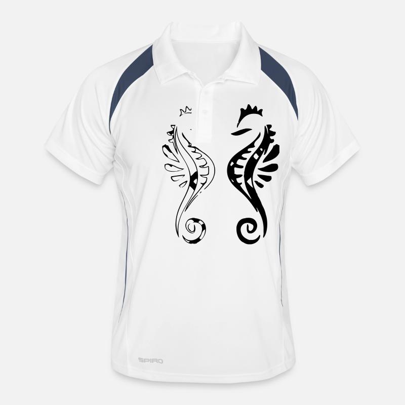 Seepferdchen design Männer Polo atmungsaktiv