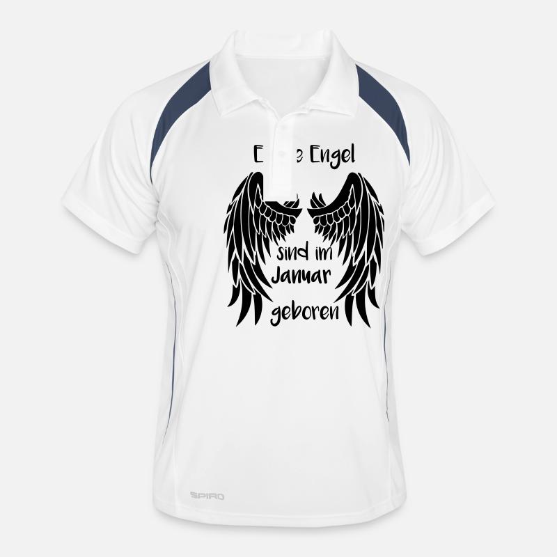 Engel Januar Geburtstag Geschenk Monat Flügel Männer Polo atmungsaktiv
