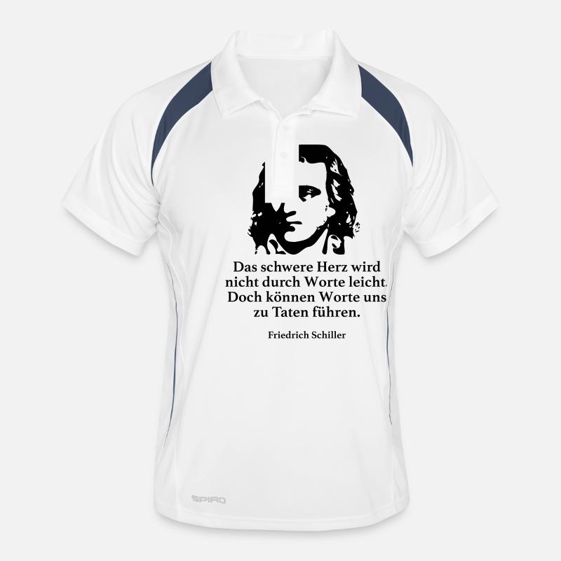 Schiller: Das schwere Herz wird nicht durch Worte Männer Polo atmungsaktiv