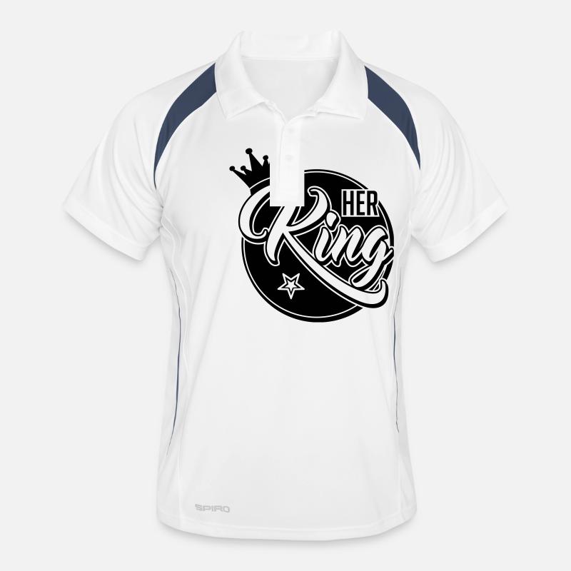 Her King - your King - partner shirt - gift Men's Polo breathable