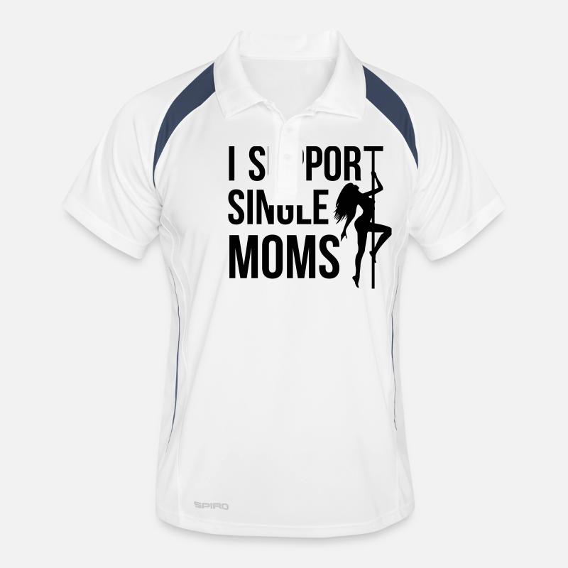 I Support Single Moms Men's Polo breathable