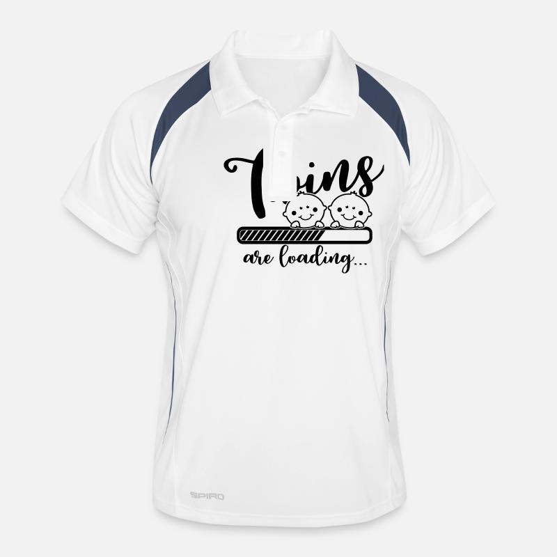Twins are loading-twins-pregnancy baby Men's Polo breathable