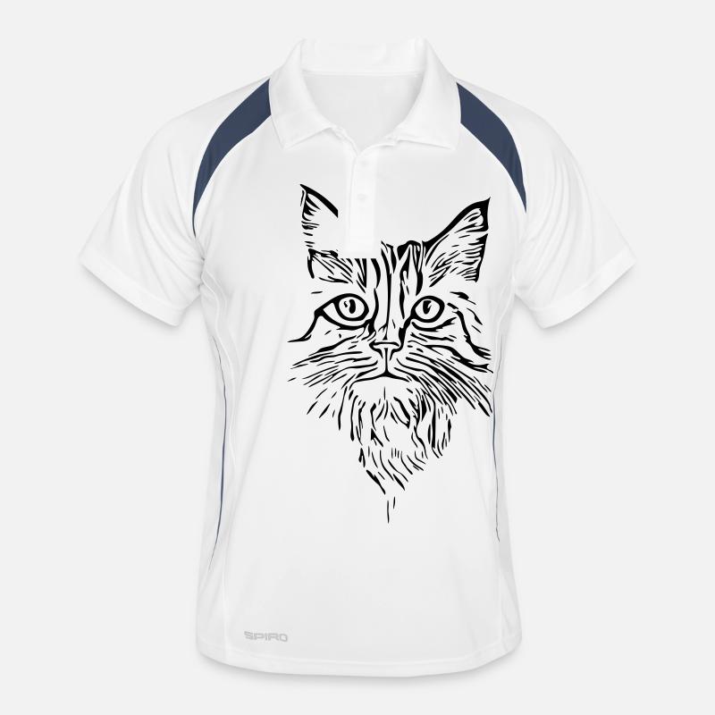 Katze - Vector Männer Polo atmungsaktiv