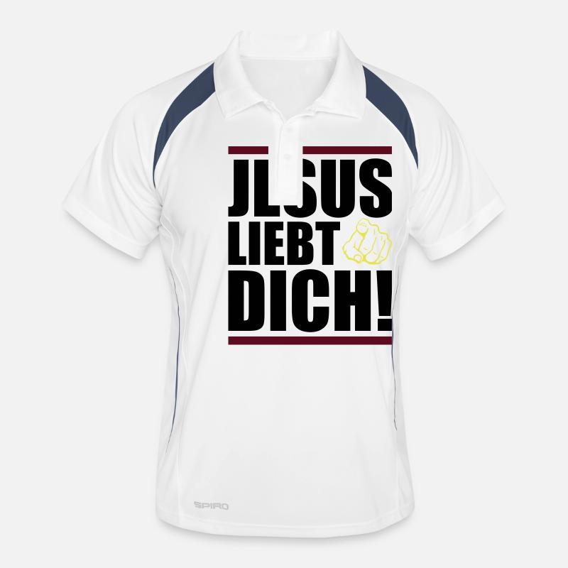 Jesus loves you Men's Polo breathable