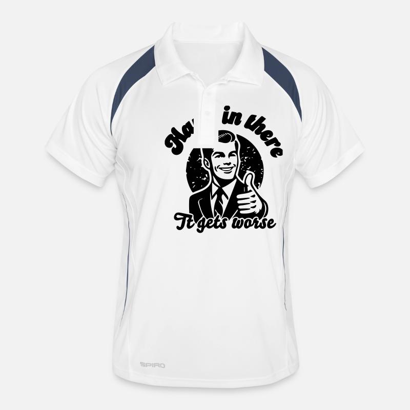 bleib dran, es wird schlimmer Männer Polo atmungsaktiv