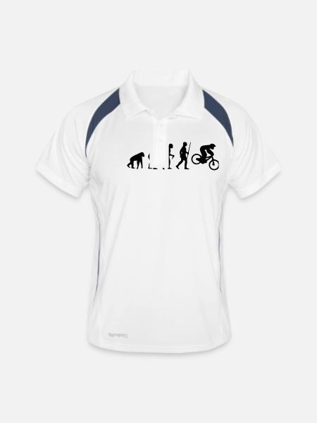 MOTORCROSS EVOLUTION - Men's Polo breathable - white/navy - Front