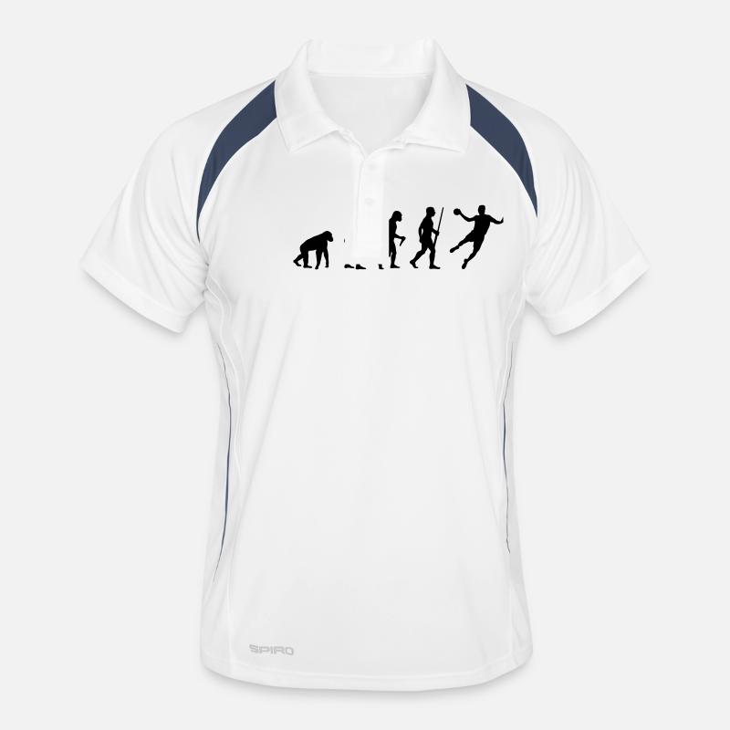 Handballer Evolution - Men's Polo breathable - white/navy