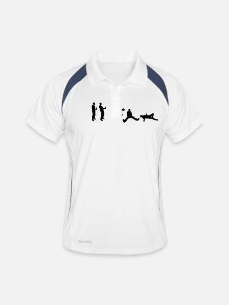 Drunk evolution - Men's Polo breathable - white/navy