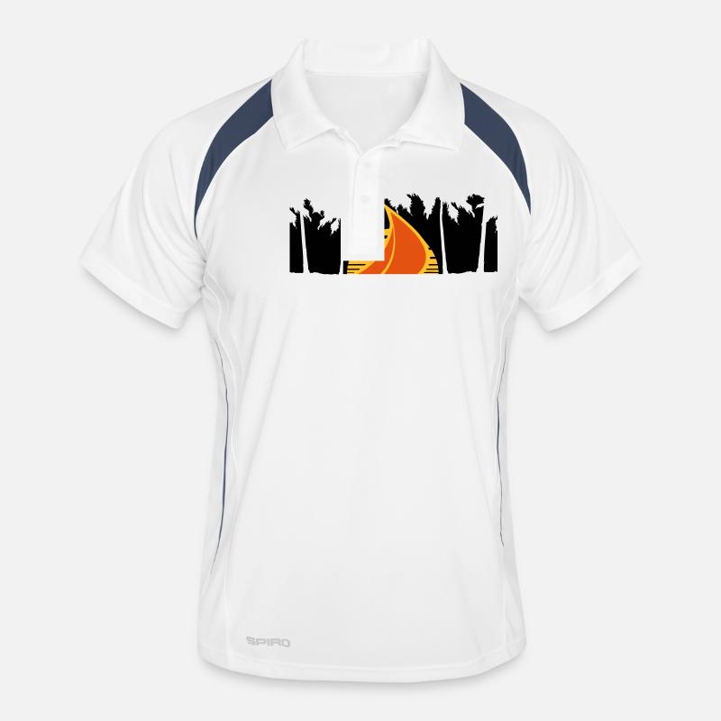Ship Sun Palm Trees South Seas Evening Sunset Men's Polo breathable