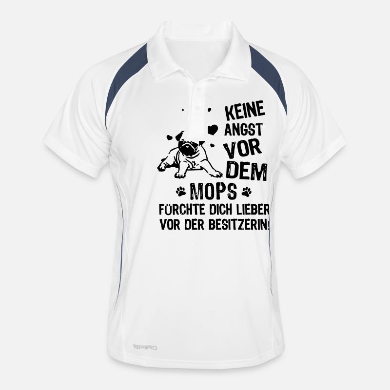 Keine Angst vor dem Mops Männer Polo atmungsaktiv