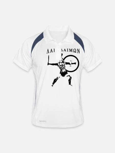 Spartan 6 + Lakedaimon - Polo respirant Homme - blanc/marine - Devant