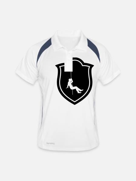 Speleologist / Speleology / Spéléologie / Climbing - Men's Polo breathable - white/navy - Front