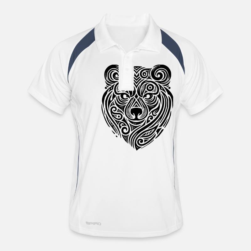 Bär Tribal Männer Polo atmungsaktiv