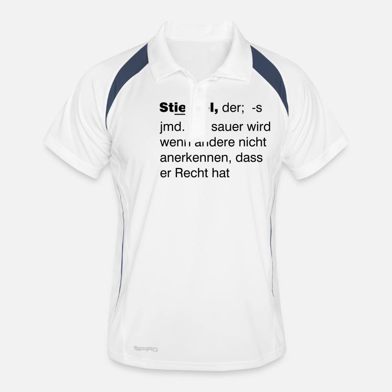Stiesel - Männer Polo atmungsaktiv - Weiß/Navy