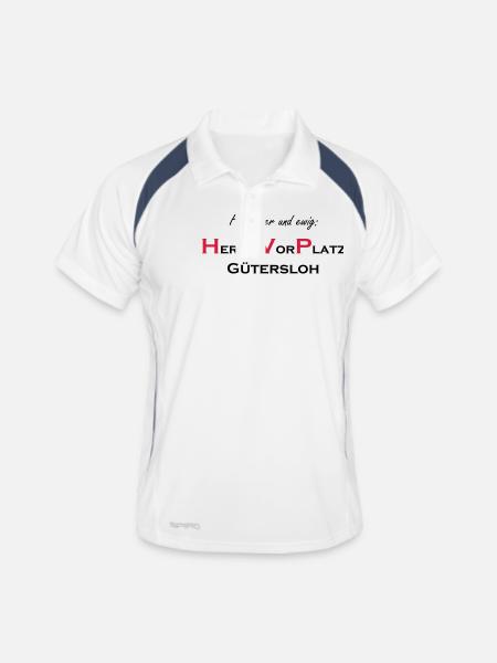 Gütersloh HVP - Polo respirant Homme - blanc/marine - Devant