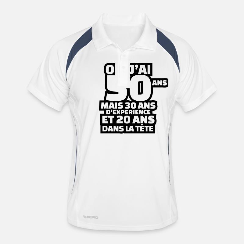 J'ai 50 ans mais 30 ans d'expérience Polo respirant Homme