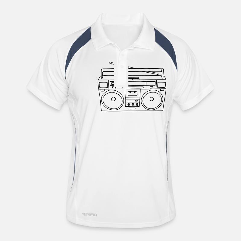 Ghettoblaster Männer Polo atmungsaktiv