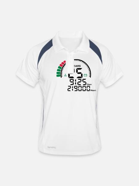 years 25 years anniversary meter - Men's Polo breathable - white/navy - Front