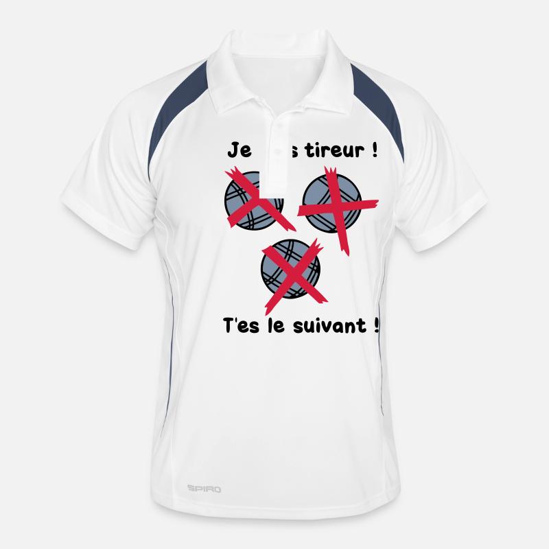 petanque tireur boule suivant2 Polo respirant Homme