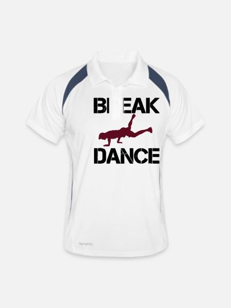 Breakdance - Men's Polo breathable - white/navy - Front