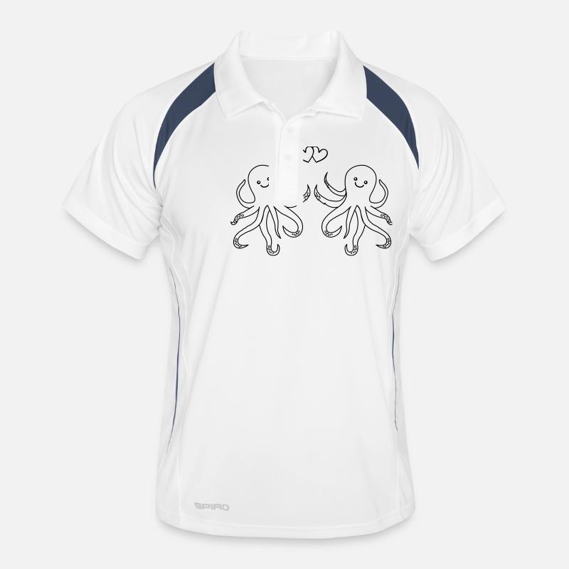 krake oktopus love Männer Polo atmungsaktiv