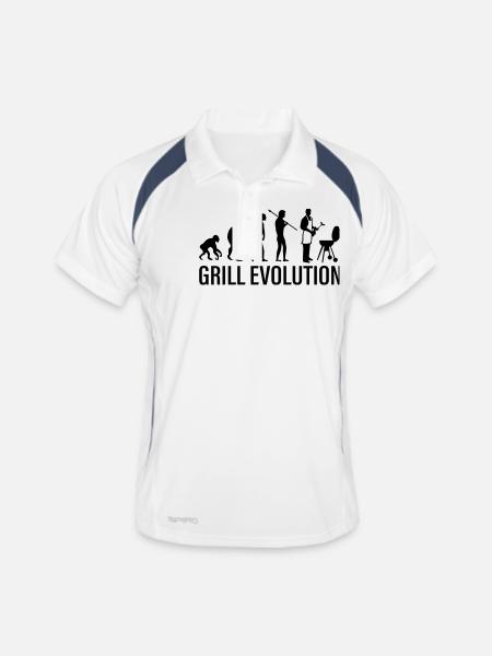 Evolution du gril - Polo respirant Homme - blanc/marine