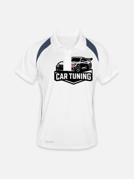 Auto Tuning - Men's Polo breathable - white/navy - Front