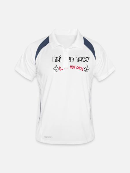 BEST Nephew - Men's Polo breathable - white/navy - Front
